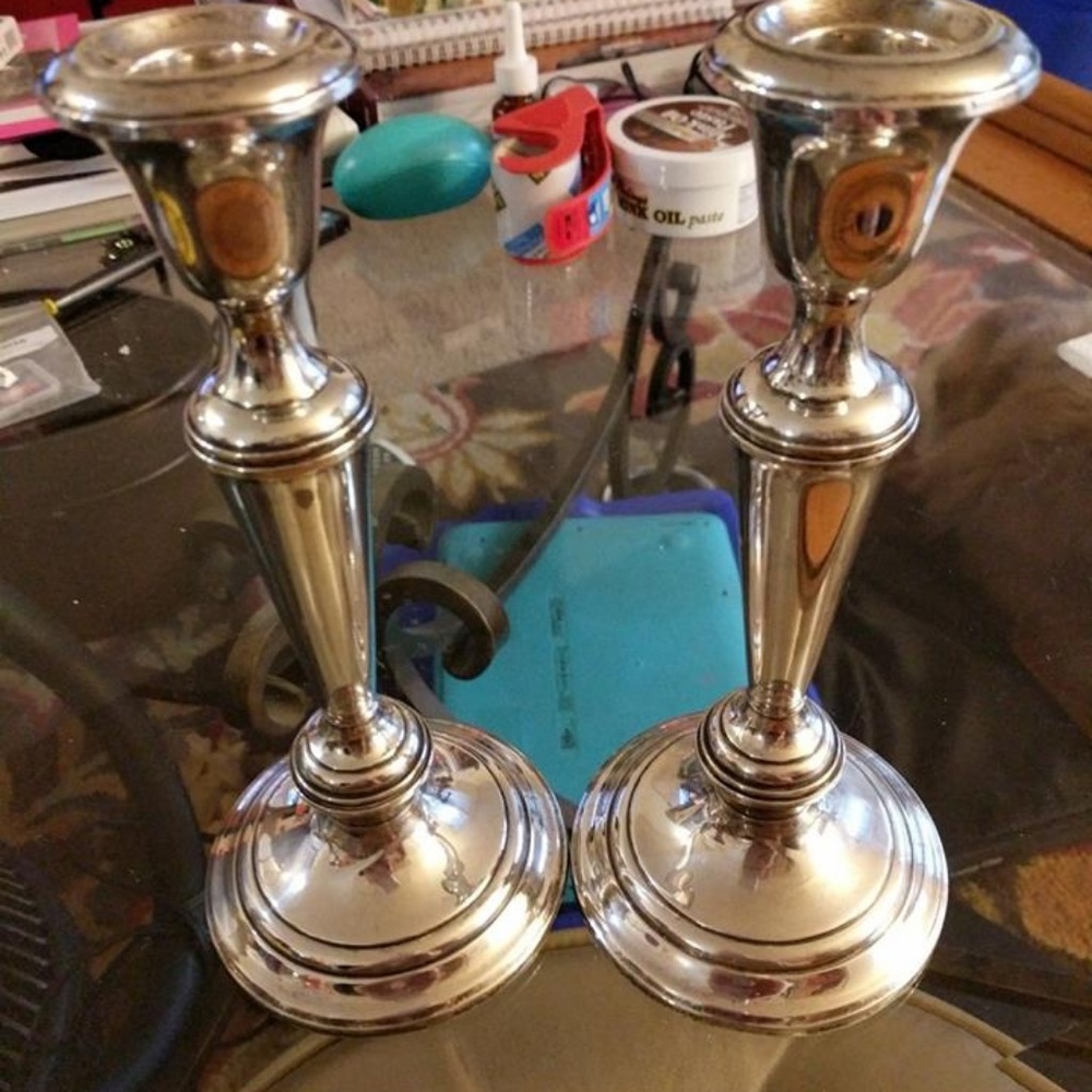 GORHAM 638 Sterling Silver Weighted Candlesticks